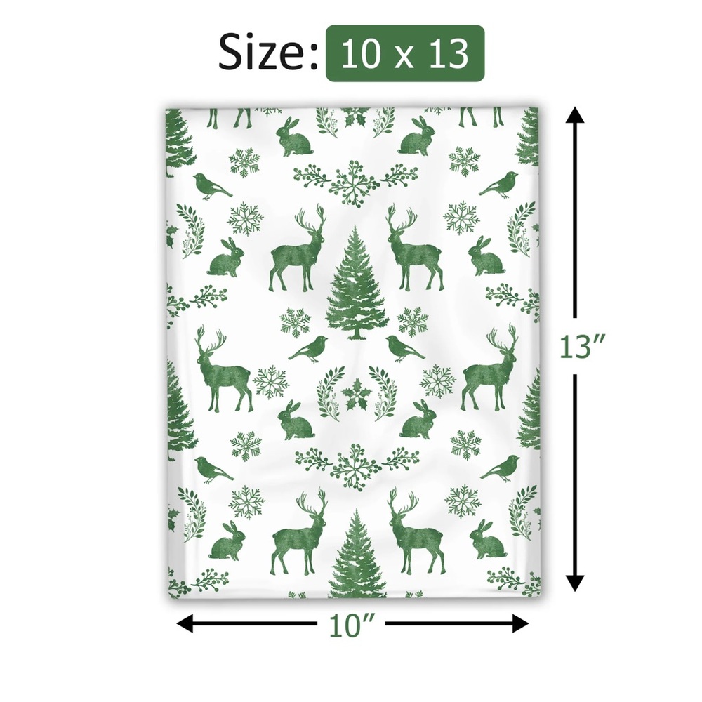 Winter Deer Poly Mailers 10x13 Pack of 25 - Picture 9 of 15